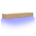 vidaXL TV skrinky s LED svetlami 2 ks dub sonoma 60x35x15,5 cm