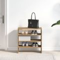 vidaXL Stojany na topánky 2 ks stohovateľné dub artisan 60x30x30,5 cm