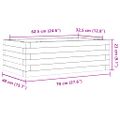 vidaXL Záhradný kvetináč 70x40x23 cm impregnovaná borovica