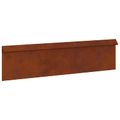 vidaXL Slimáková ohrada 4 ks 100 x 3,5 x 25 cm Hrdzavý