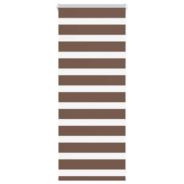 vidaXL Zebra roleta hnedá 55x100 cm šírka látky 50,9 cm polyester