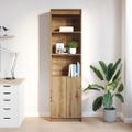 vidaXL Vysoká skrinka dub artisan 50x35x180 cm spracované drevo