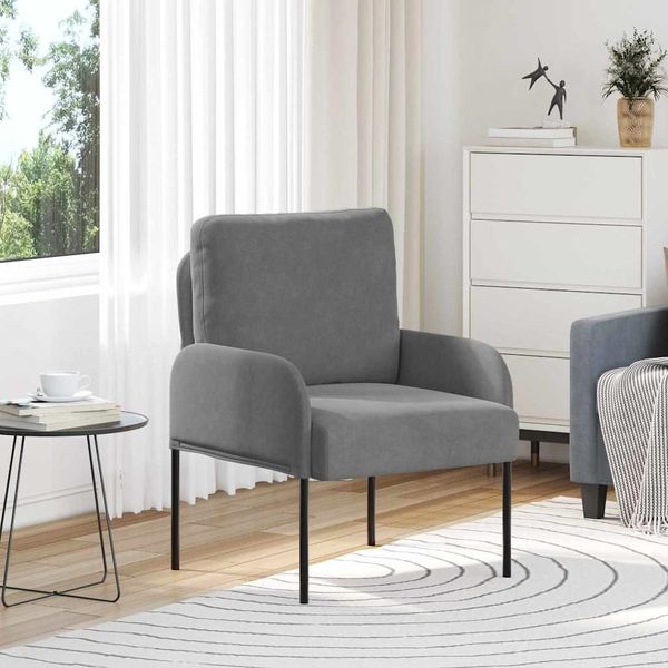 vidaXL Pohovky s vankúšom 55cm Tmavo šedá Preglejka