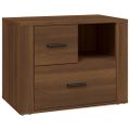 vidaXL Nočný stolík hnedý dub 60x36x45 cm spracované drevo