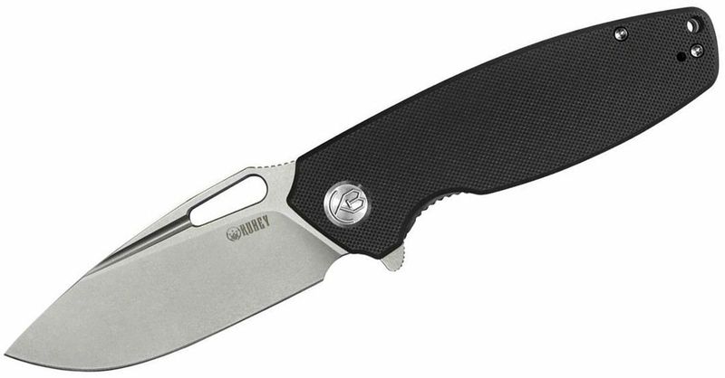 Kubey KU322A Tityus Black vreckový nôž 8,6 cm, Bead Blasted, čierna, G10, spona