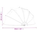 vidaXL Bazénová kupola okrúhla 406x203 cm PVC