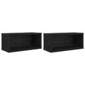 vidaXL Roh na skladovanie CD 2 ks Čierny dub 40 x 17 x 17 cm