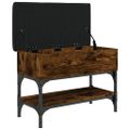 vidaXL Lavička na topánky dymový dub 62x32x45 cm kompozitné drevo