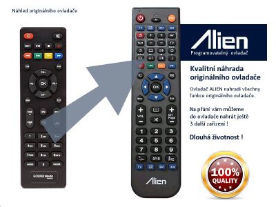 Diaľkový ovládač ALIEN Golden Media Mania 818 - náhrada