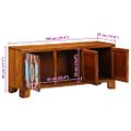 vidaXL Lavička na topánky s úložiskom Medová hnedá 100 x 35 x 45 cm