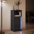 vidaXL Komoda s LED čierna 42,5x34x100 cm kompozitné drevo