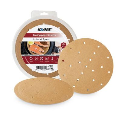 ScanPart perforovaný papier do teplovzdušnej fritézy 16 cm, 100 ks