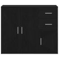 vidaXL Komoda čierna dub 91x29,5x75 cm, imitácia dreva
