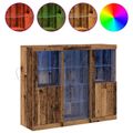 vidaXL LED komoda Staré drevo 123 x 37 x 100 cm Kompozitné drevo