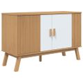 vidaXL Komoda OLDEN, bielo hnedá 114x43x73,5 cm, borovicový masív