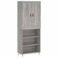 vidaXL Vysoká skrinka sivý dub sonoma 69,5x34x180 cm spracované drevo