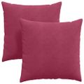 vidaXL Vankúše na pohovku 2 pcs Víno červené 80 x 80 cm