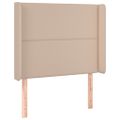 VidaXL Čelo postele kapučínové 103x16x118/128 cm umelá koža