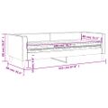 vidaXL Denná posteľ s matracom krémová 80x200 cm látka