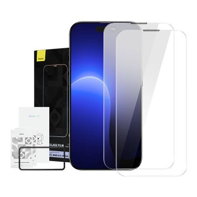 Baseus Crystal Tvrdené sklo odolné voči prachu 0,3 mm pre iPhone 14 Pro (2 ks)