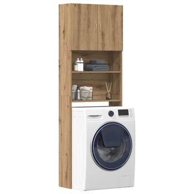 vidaXL Skrinka na práčku Artisan Dub 64x24x190 cm Konštruktérske drevo