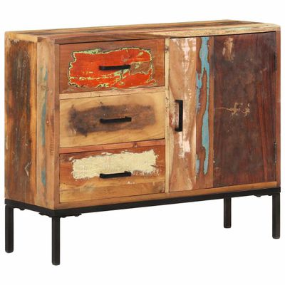 vidaXL Komoda 88x30x73 cm masívne recyklované drevo