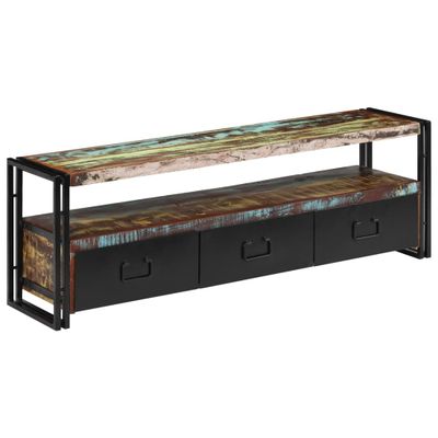 vidaXL Skrinka na TV recyklovaný masív 120x30x40 cm