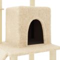 vidaXL Škrabadlo pre mačky so sisalovými stĺpikmi krémové 96,5 cm