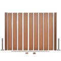 vidaXL Záhradný plot, 3 štvorcové + 1 šikmý panel, WPC 638 cm, hnedý