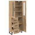 vidaXL Highboard 2 ks Remeselný dub 69,5 x 34 x 180 cm