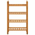 vidaXL Regál na topánky so 4 policami 50x27x80 cm dubový masív