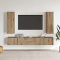 VidaXL 5 dielna súprava nástennej TV skrinky Artisan Oak