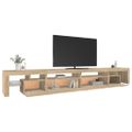 vidaXL TV skrinka s LED svetlami dub sonoma 290x36,5x40 cm