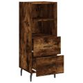 vidaXL Komoda dymový dub 34,5x34x90 cm spracované drevo
