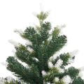 vidaXL Umelý výklopný vianočný stromček so snehovými vločkami 150 cm