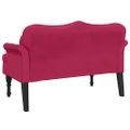 vidaXL Lavica s vankúšmi vínovo červená 120,5x65x75 cm zamat