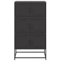 vidaXL Komoda čierna 68,5x38,5x123,5 cm oceľ
