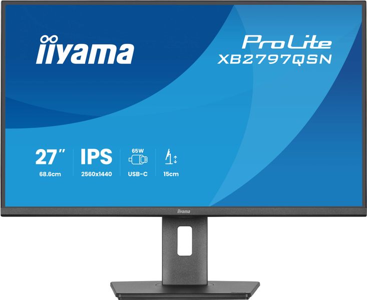 iiyama ProLite/XB2797QSN-B1/27''/IPS/QHD/75Hz/1ms/Čierna/5R