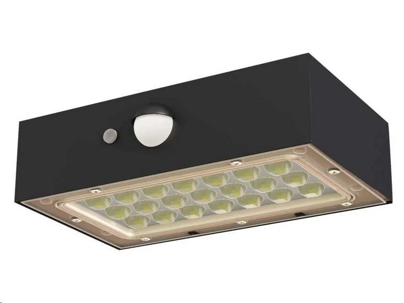 LED solárne svetlo EMOS ZG162S BRIXO s pohybom čidlom, čierne, neutrálne biela