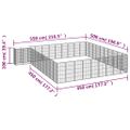vidaXL Ohrádka pre psov 42 panelov čierna 50x100 cm práškovaná oceľ