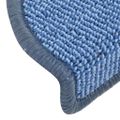 vidaXL Kobercové nášľapy na schody 15 ks modré 65x21x4 cm