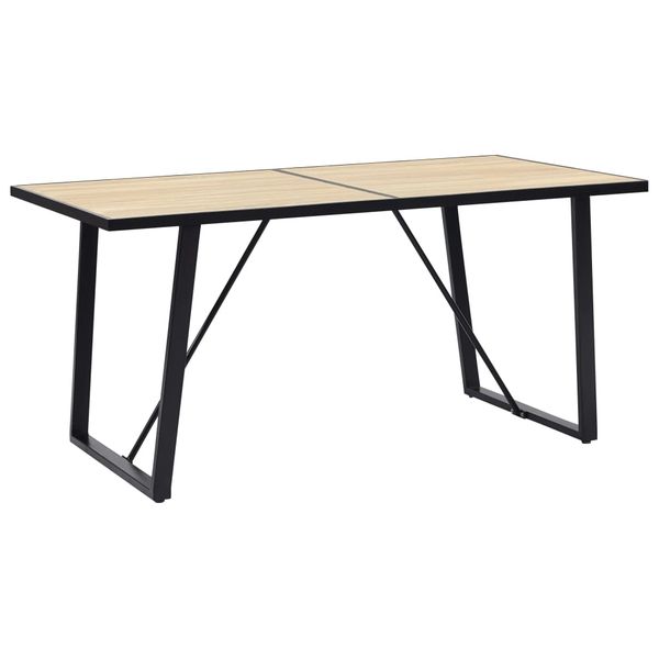 vidaXL Jedálenský stôl, dubová farba 140x70x75 cm, MDF