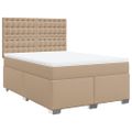 vidaXL Boxspring posteľ s matracom kapučínová 160x200 cm umelá koža