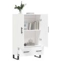 vidaXL Vysoká skrinka biela 69,5x31x115 cm kompozitné drevo
