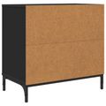vidaXL Nočný stolík Čierna 63.5 x 36 x 61 cm Kompozitné drevo