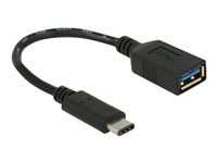 USB adaptér - USB typ A (F) do USB-C (M) - USB 3.1 - 15 cm - čierna