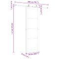 vidaXL Posuvné dvere ORKDAL 78 x 232 cm Prírodná a čierna
