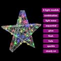 vidaXL 3D hviezda 50 LED Viacfarebný 55 x 53.5 x 10 cm Akryl