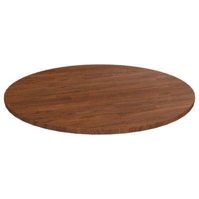 vidaXL Okrúhla stolová doska tmavohnedá Ø90x1,5cm ošetrený masívny dub