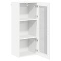 vidaXL Nástenný sklenený kabinet LUCCA Biela 40 x 31 x 100 cm